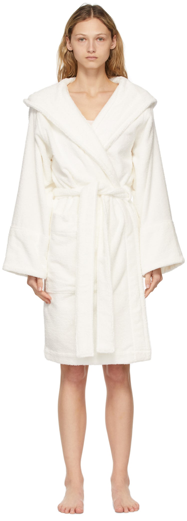 White Hooded Bathrobe: image 1