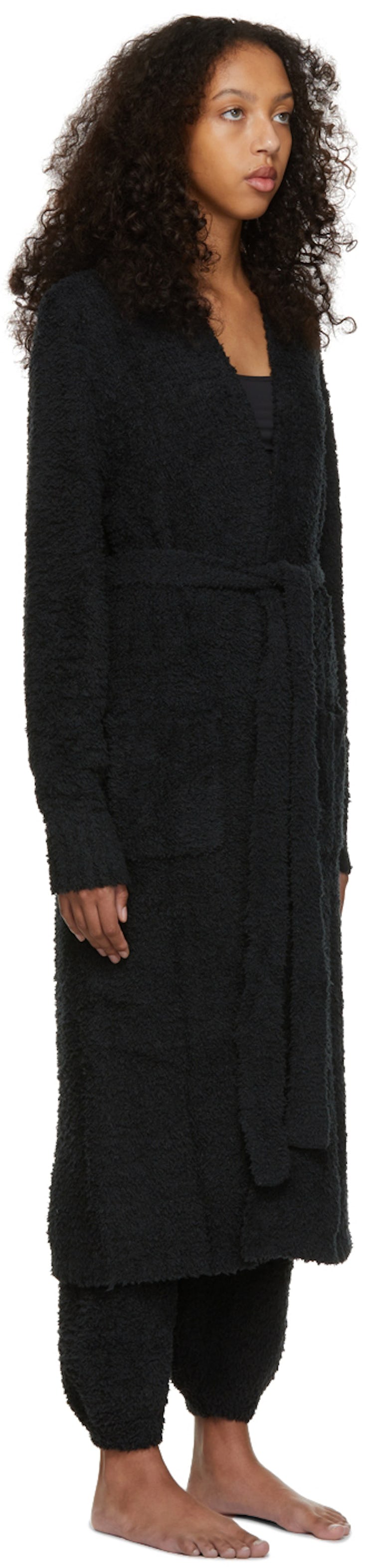 Black Cozy Knit Robe: additional image