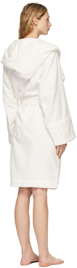 White Hooded Bathrobe: additional image