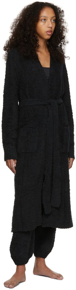 Black Cozy Knit Robe: additional image