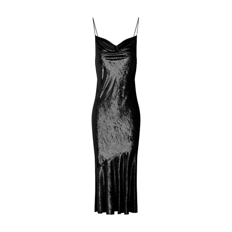 Lolita Metallic Velvet Midi-Dress: image 1