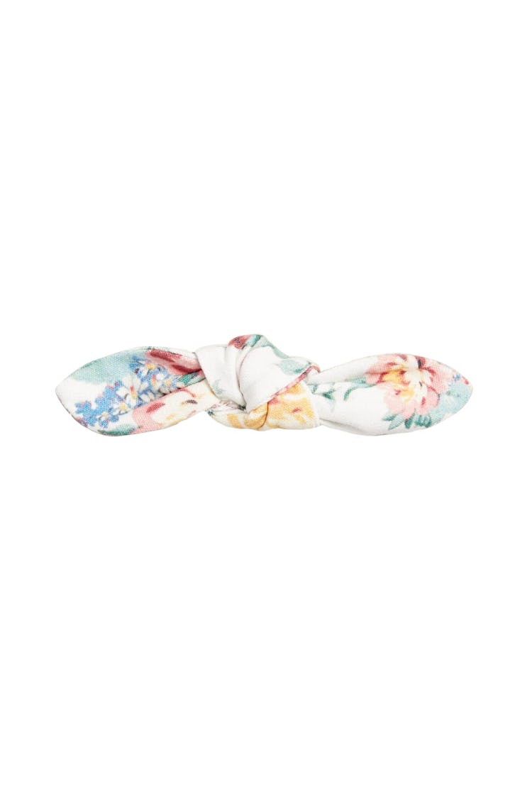 Sadie Bow Barrette in White Multi Floral: image 1