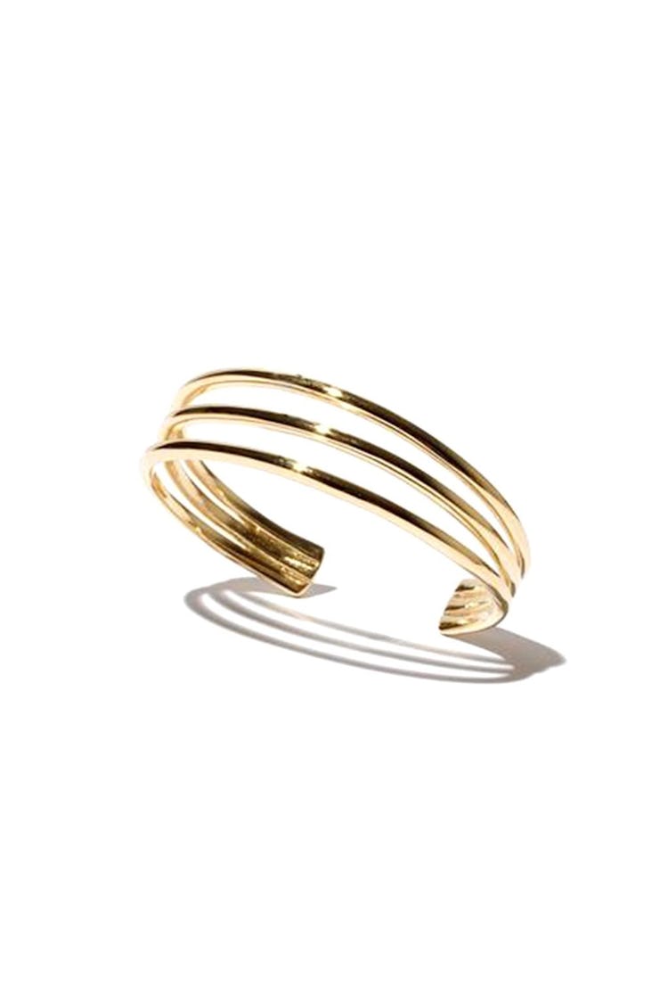 Small Simone Cuff in 14k Gold Plate: image 1