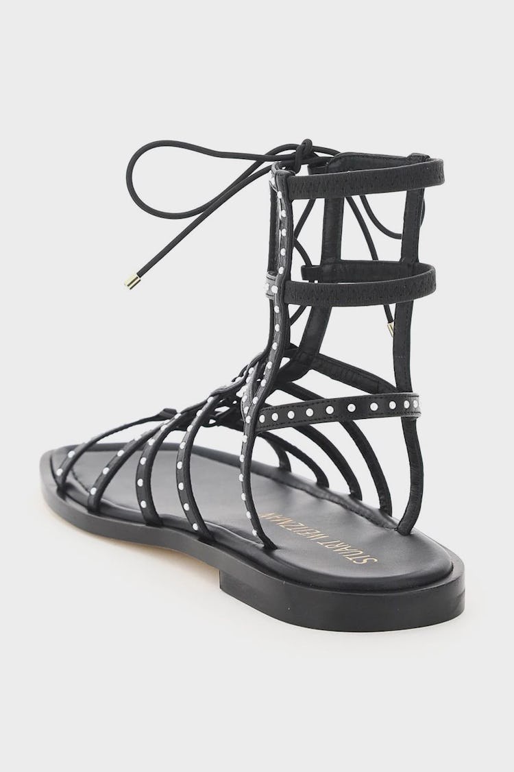 Stuart Weitzman Kora Beaded Lace-up Gladiator Sandals: image 1