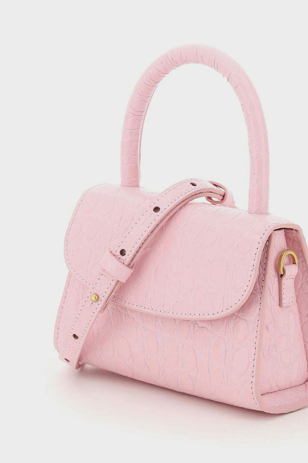 By Far Mini Croc Print Bag: image 1