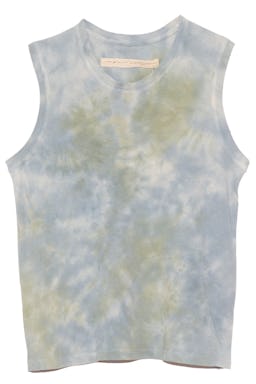 Fitted Muscle Tee in Sky Camo: image 1