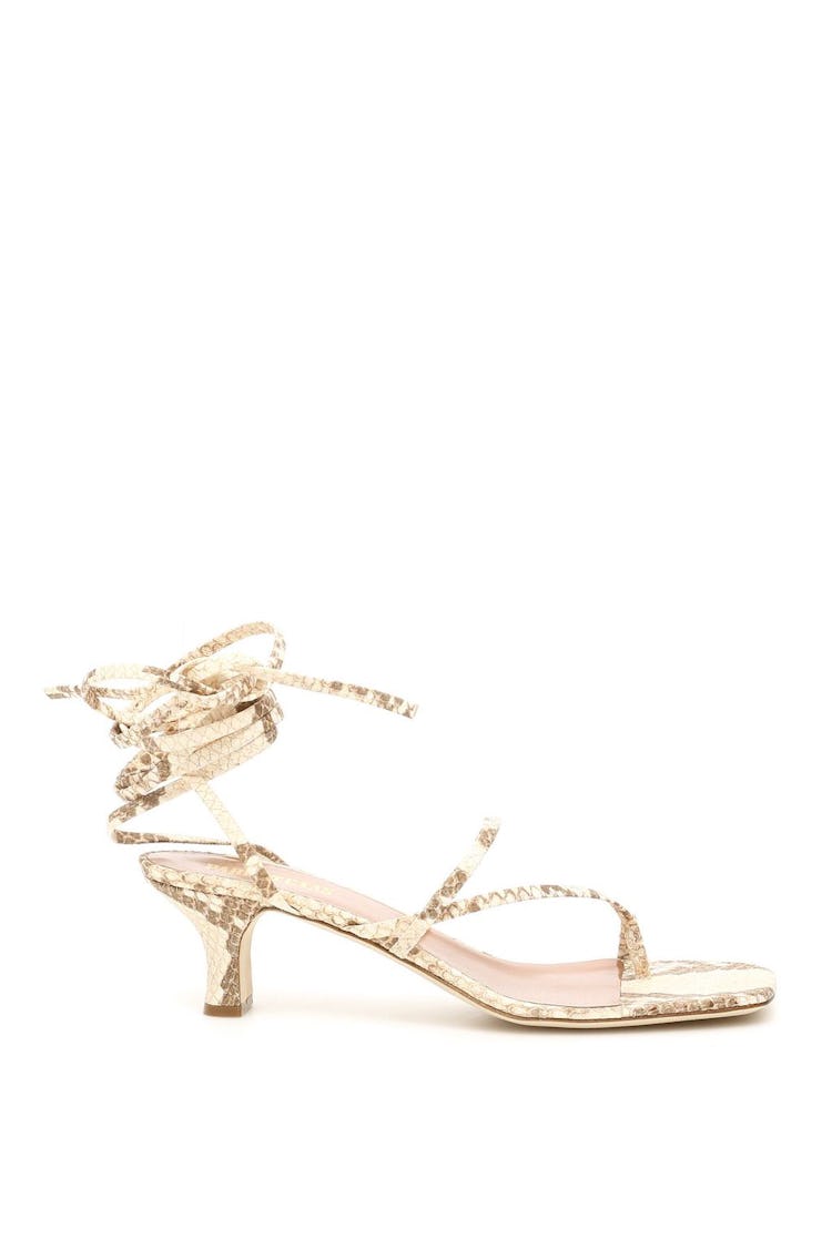 Paris Texas Python Print Sandals: image 1