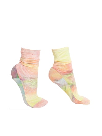 Rainbow Tie-Dye Velvet Socks: image 1