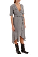 Ganni Vichy Wrap Dress: image 1