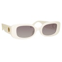 Lola Rectangular Sunglasses in White: image 1