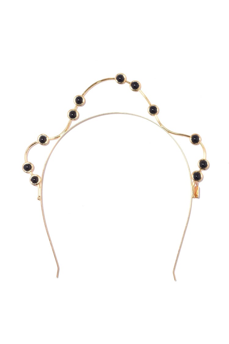 Josephine Tiara in Gold/Black: image 1