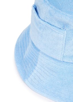 Wave blue terrycloth bucket hat: image 1