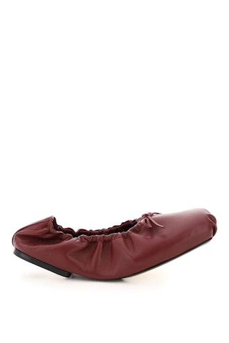 Khaite Ashland Leather Ballet Flats: image 1
