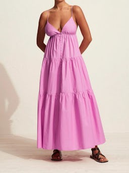 Tiered Front Maxi Dress: image 1