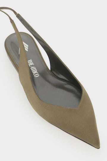 The Attico Venus Satin Slingback Flats: image 1