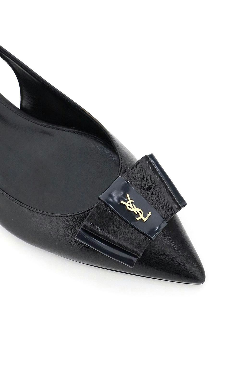 Saint Laurent Anais Slingback Flats With Bow: image 1
