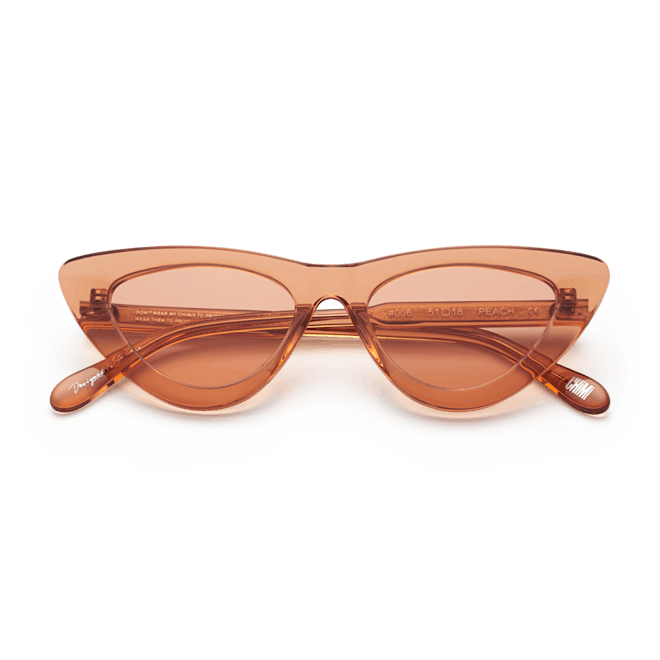 #006 Clear Sunglasses in Peach: image 1