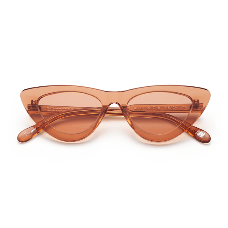 #006 Clear Sunglasses in Peach: image 1