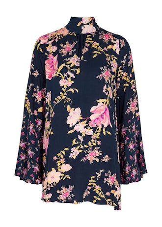 Tate floral-print tunic dress: image 1