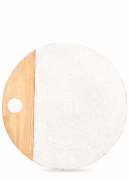 Afriyie Concrete Platter in Moondust White: image 1