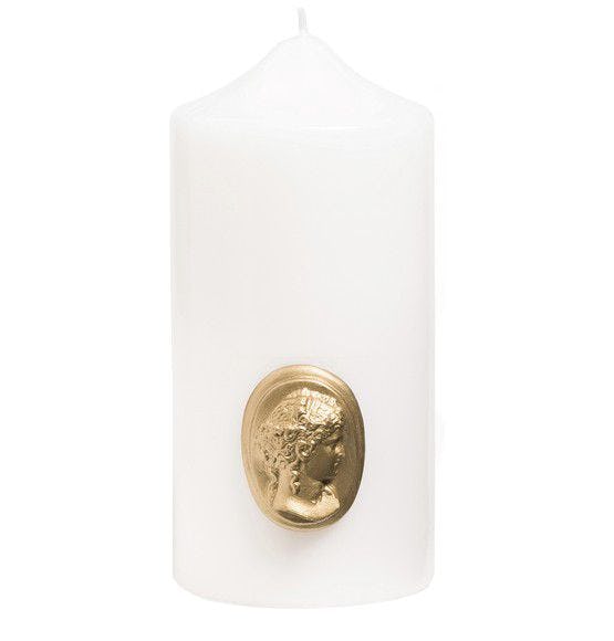 White Pillar Candle 8cm x 15cm: image 1