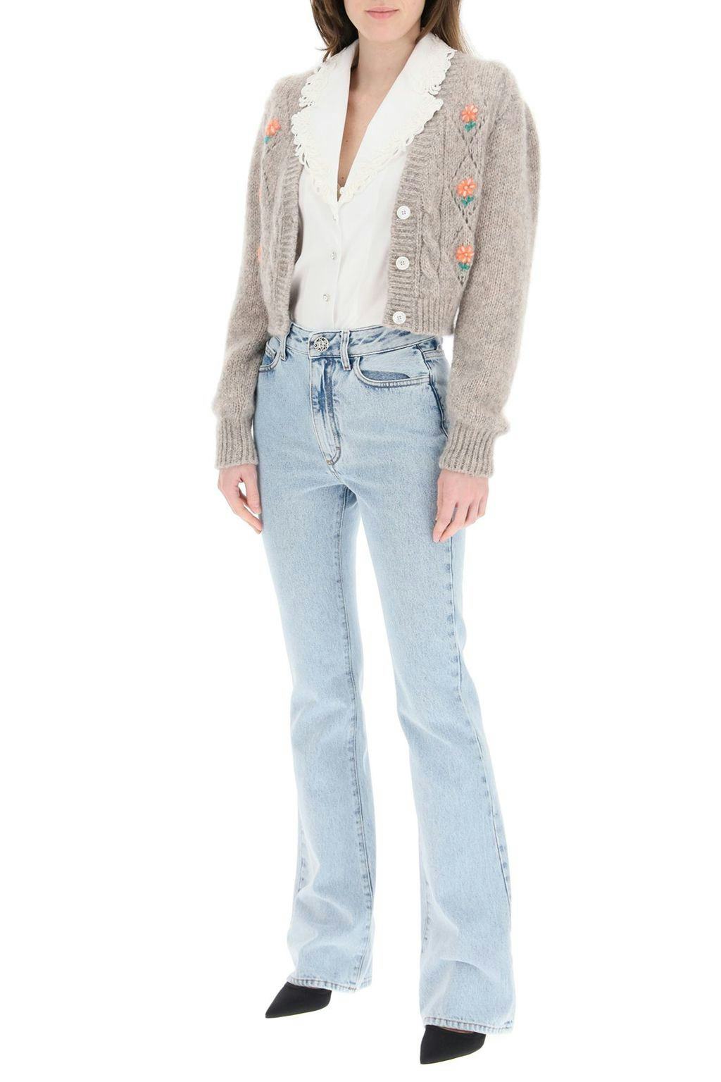 Alessandra Rich Short Cardigan With Embroideries: image 1