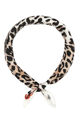 Silk Twill Scarf in Leopard: image 1