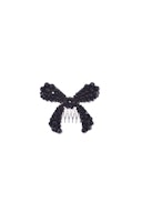 Large Bow Hair Clip in Jet: image 1