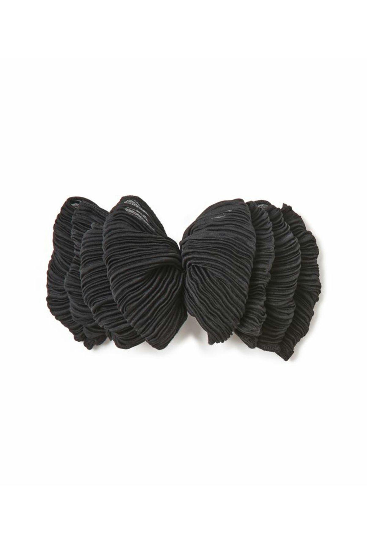 Tavi Ruffle Hair Clip in Black: image 1