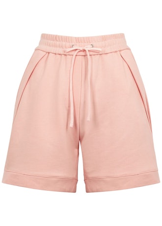 Pink cotton-jersey shorts: image 1