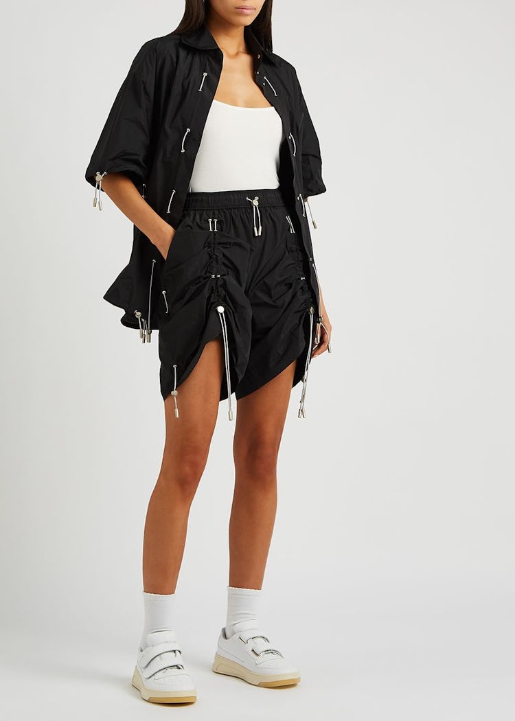 Black shell shorts: image 1