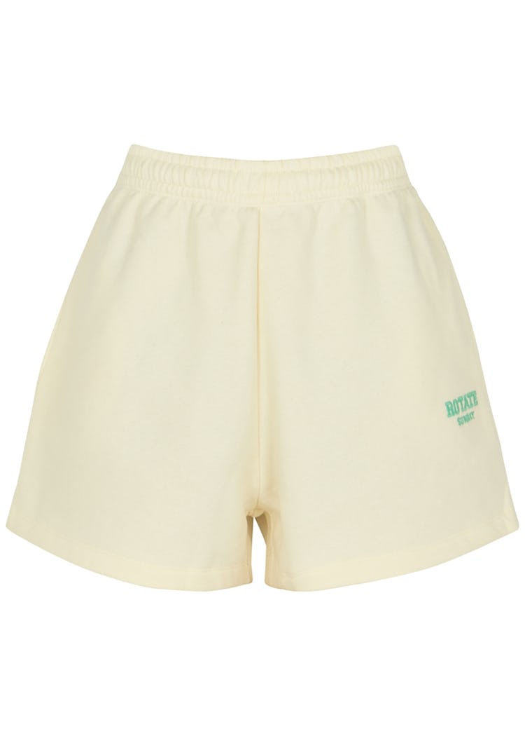 Roda cream logo cotton shorts: image 1