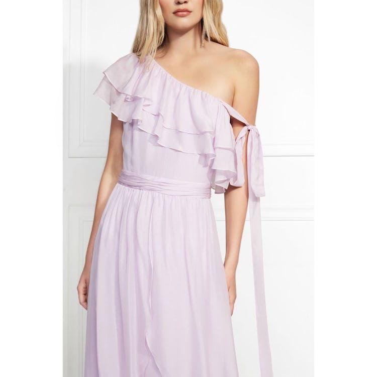 Susanna One Shoulder Ruffled Maxi Gown: image 1
