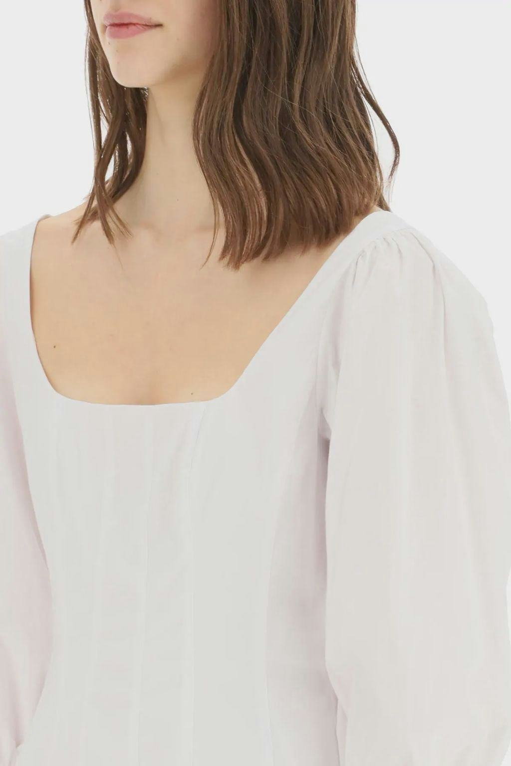 Staud Wells Poplin Midi Dress: image 1