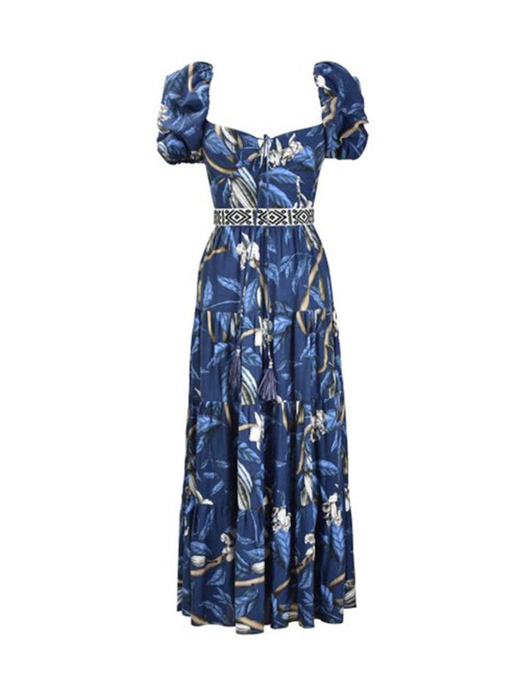 Botanical Heritage Puff Sleeve Dress: image 1