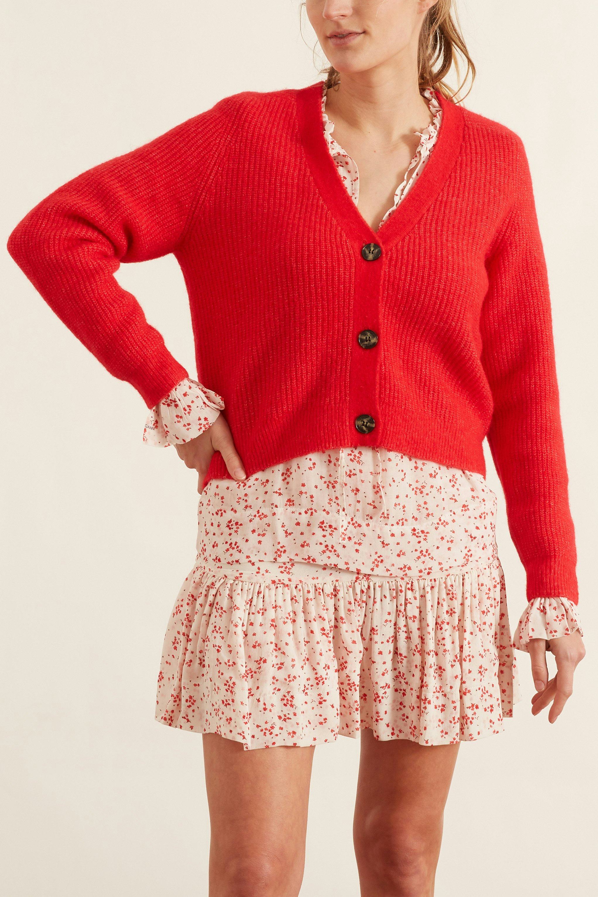 Soft Wool Knit Sweater in Scarlet Flame: image 1