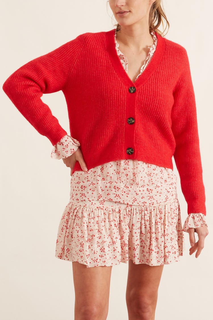 Soft Wool Knit Sweater in Scarlet Flame: image 1