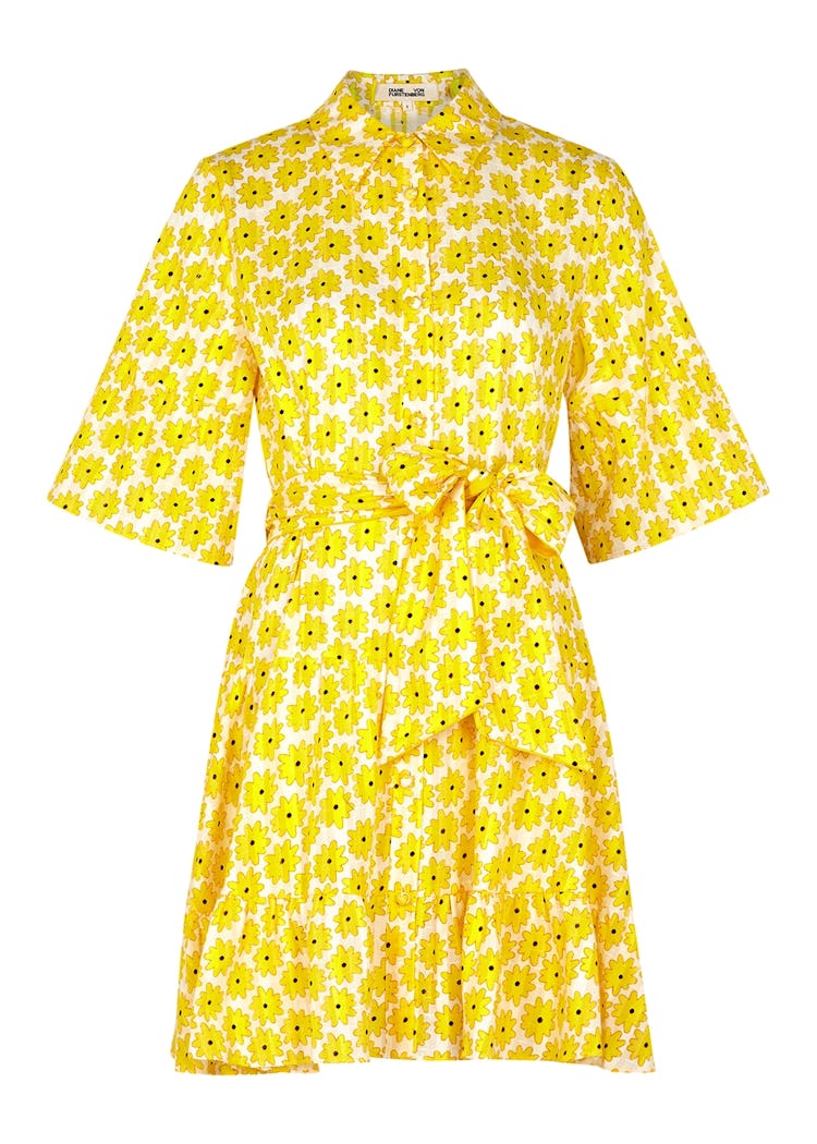 Beata floral-print cotton mini dress: image 1