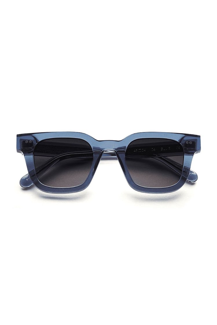 #004 Black Sunglasses in Blue: image 1