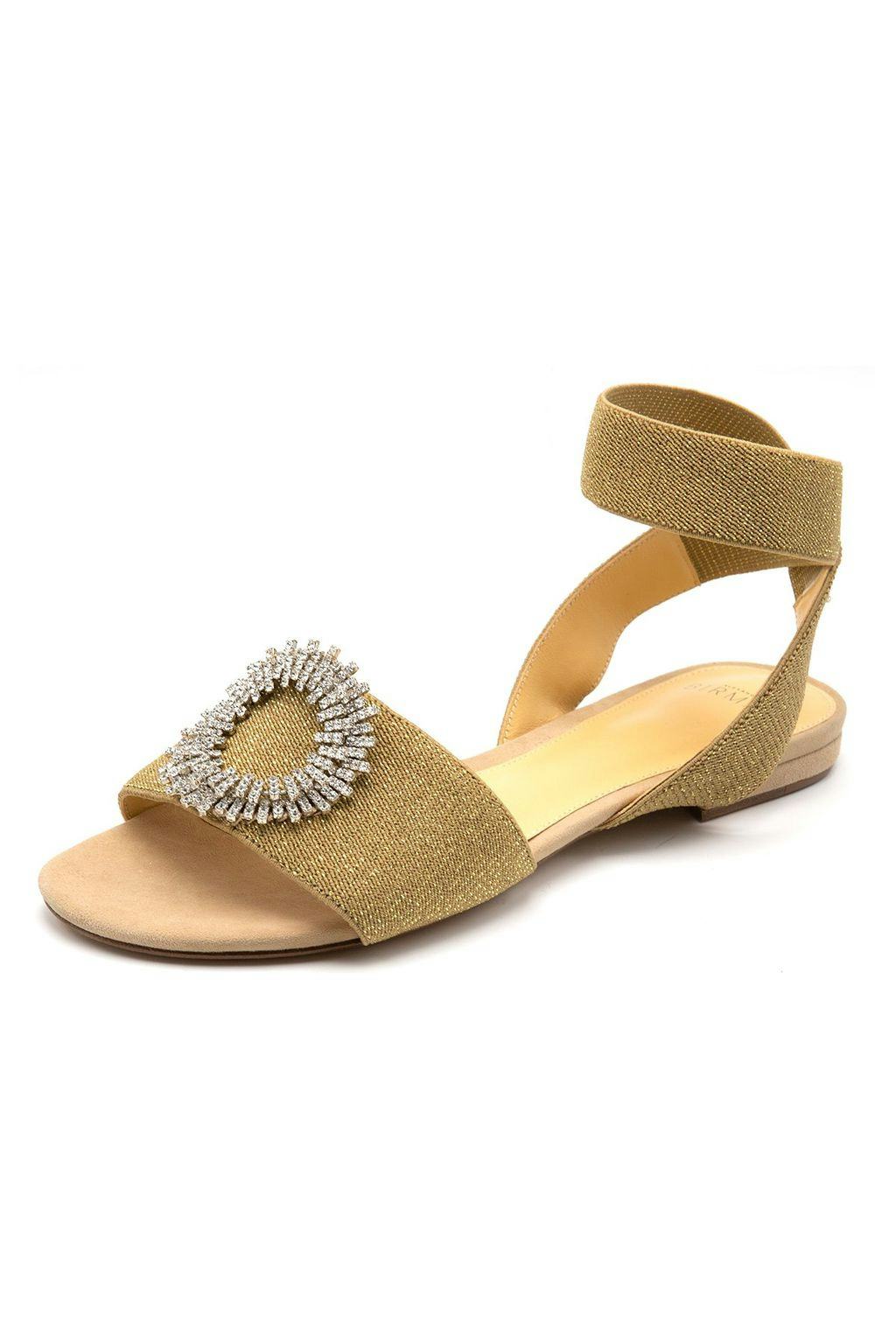 Madelina Elastic Sandal in Nude/Gold/Silver: image 1