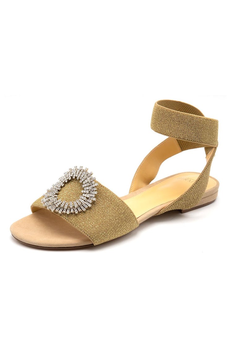 Madelina Elastic Sandal in Nude/Gold/Silver: image 1