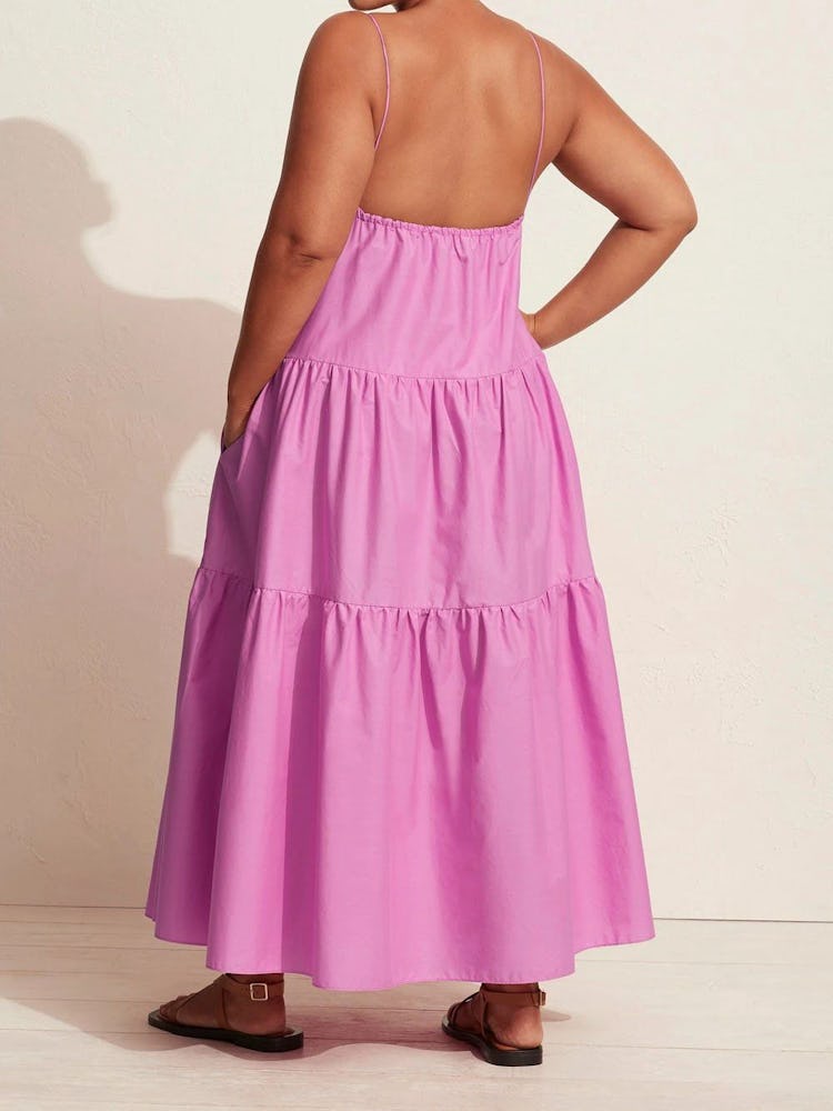 Tiered Front Maxi Dress: additional image