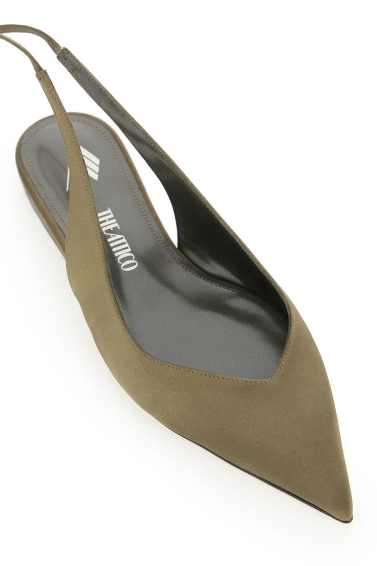 The Attico Venus Satin Slingback Flats: additional image