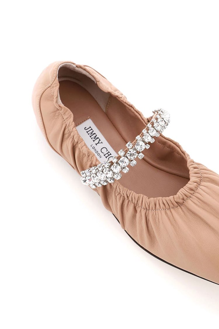 Jimmy Choo Gai Flat Ballerinas Crystal Bracelet: additional image