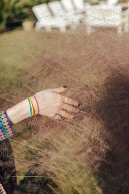 Unicorn Rainbow Enamel Cuff Bracelet in Fuchsia: additional image
