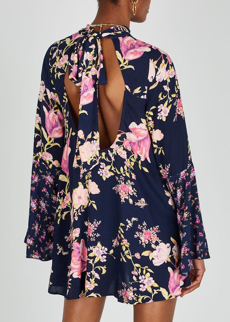 Tate floral-print tunic dress: additional image