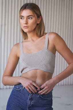 Knitted Wide Strap Bralette: additional image