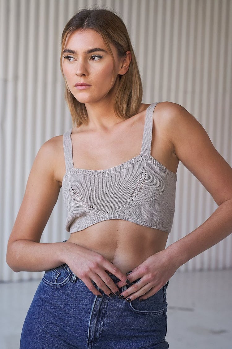 Knitted Wide Strap Bralette: additional image