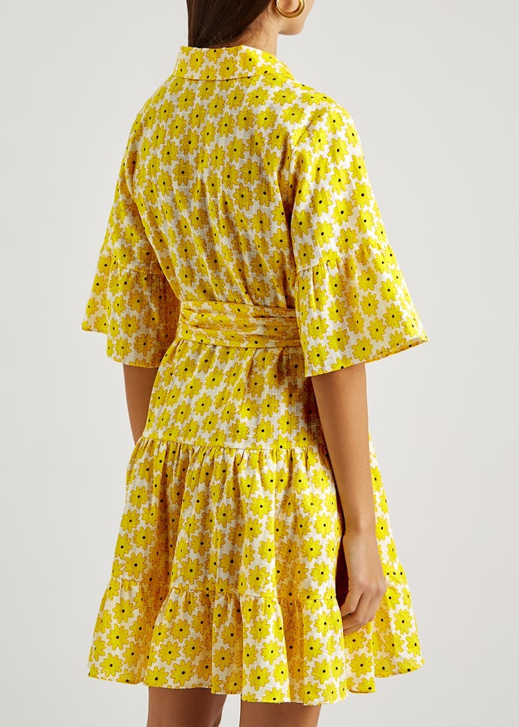 Beata floral-print cotton mini dress: additional image