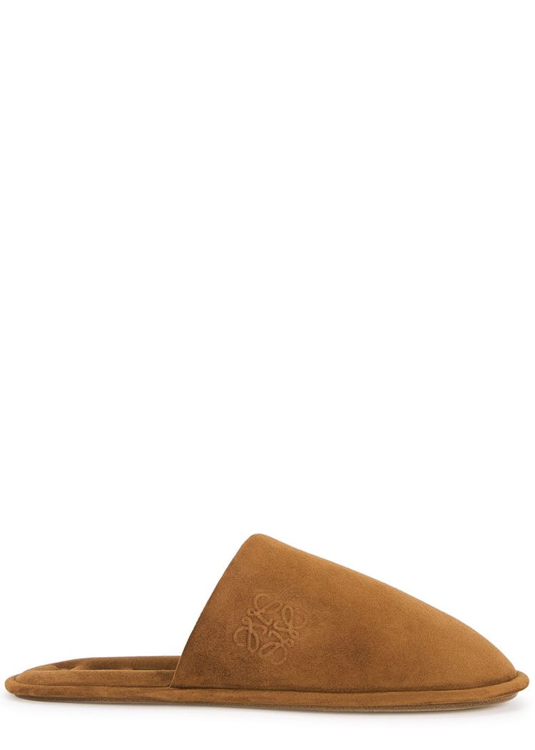 Brown suede slippers: additional image